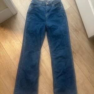 Fashion Nova Dark Blue Straight Leg Jeans
